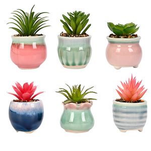 Mini maceta de cerámica moderna, ecológica, de 1-2L de capacidad para uso en escritorio, estilo de diseño pequeño para <span class=keywords><strong>plantas</strong></span> de flores <span class=keywords><strong>carnosas</strong></span> de interior - Product Image 6