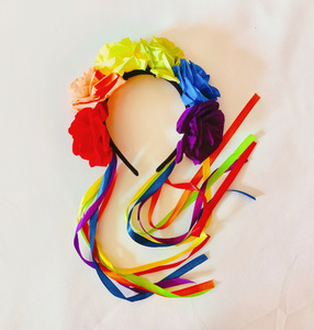 Nuovo Arrivo: Fascia per Capelli LGBT con Fiori, Accessori per Capelli, Fascia Arcobaleno per Ragazze, Orgoglio Gay e Lesbico - Product Image 4