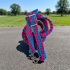 Riendas de equitación trenzadas de 3 hebras de paracord <span class=keywords><strong>para</strong></span> caballo, ajustables y personalizadas - Product Image 1