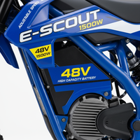 Moto tout-terrain électrique 48V 1500W à vitesse réglable pour adolescents et jeunes