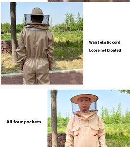 Combinaison de protection apicole une pièce, épaisse, anti-piqûres, pour la collecte du miel et l'inspection des abeilles - Product Image 3