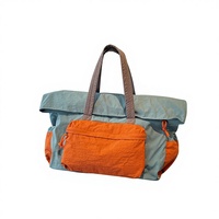 Sac à dos unisexe en polyester respirant avec panneaux contrastants, séparation sec-humide, 20-35L, idéal pour les voyages décontractés transfrontaliers