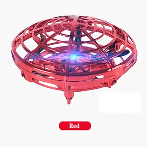 Mini RC UFO Drone con luce a LED a rilevamento manuale tasca per elicotteri modello di volo portatile Quadcopter Drone regali giocattoli per ragazzi