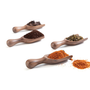 Misurini in legno di noce Premium per misurino vasetti di sale da bagno con condimento per caffè - Product Image 3