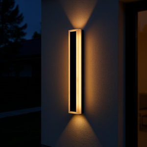 Applique murale extérieure moderne 23,6 pouces à LED en bande 3000K blanc chaud IP65 étanche en aluminium pour jardin - Product Image 2