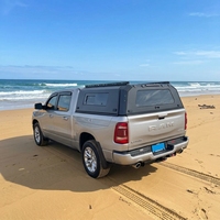 Hard top électrique en aluminium pour RAM 1500 2019-2026 – Caisse rigide étanche tout-terrain avec compartiment de rangement verrouillable pour benne de 6,4 pieds