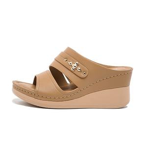 Sandales d'été pour femmes à talons compensés épais, tongs décontractées, claquettes personnalisées, mules à talons pour femmes - Product Image 3