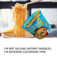 Nouilles instantanées de haute qualité au goût de fruits de mer et ramen épicé en bols de 110g pour les acheteurs B2B, marque privée