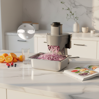 Coupe-légumes et fruits multifonctionnel électrique automatique 5 en 1, hachoir et trancheuse portable professionnelle