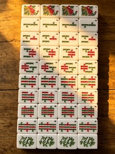 Juego de Fichas de Mahjong de Plástico Personalizadas, Piezas Decorativas con Diseño Floral, Accesorios de Juego para Club o Salón - Product Image 2