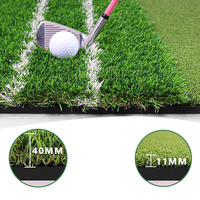 Tapis de frappe de golf multifonctionnel Tapis d'entraînement à double gazon pour l'entraînement au swing intérieur/extérieur Accessoires d'entraînement de golf durables