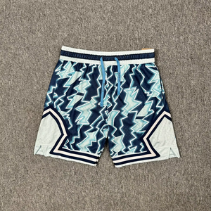 Casual baloncesto deportes transpirable 100% algodón cuarto <span class=keywords><strong>pantalones</strong></span> sueltos moda cuarto <span class=keywords><strong>pantalones</strong></span> cremallera Fly bordado Puff sólido - Product Image 3