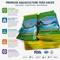 Sacs d'emballage en polypropylène tissé laminé BOPP personnalisés, vides, de 20 kg et 25 kg, résistants, pour aliments pour poissons et animaux