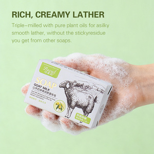 Jabón Sólido de Aceite de Oliva Verde de Marca Privada al por Mayor, 248g, Blanqueador, Hidratante con Leche de Cabra Natural, Savon Eclaircissant - Product Image 5