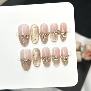 <span class=keywords><strong>Uñas</strong></span> Acrílicas Postizas Cortas Reutilizables de Marca Privada Personalizadas, 10 Piezas, <span class=keywords><strong>Uñas</strong></span> Postizas Hechas a Mano con Efecto Ojo de Gato 3D, Venta al Por Mayor de Fábrica - Product Image 4