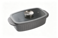 Ensemble de 4 ustensiles de cuisine en alliage d'aluminium antiadhésifs avec couvercles en verre, poignées en bakélite, base multicouche, compatible avec toutes les cuisinières, comprend une casserole à lait