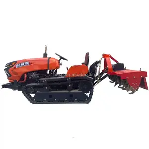 Cultivador rotativo de orugas, máquina agrícola de campo de arroz multifuncional, tractor de deshierbe