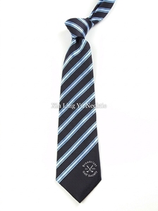 Custom <strong>Logo</strong> Tie Personalized Embroidered <strong>Necktie</strong> Stripes And <strong>Logo</strong> Ties Corbatas Personalizadas For Corporate Employee Uniform - Product Image 2