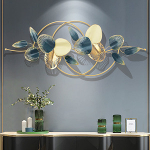 Decorazione da Parete in Metallo 136x50, Design Creativo di Lusso con Motivi Floreali per Soggiorno - Product Image 4