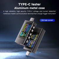 Testeur KWS-X1 4V-30V 12A Type C, Voltmètre, Ampèremètre, Détection de Charge Rapide, Mesure de Capacité, Mesure d'Ondulation