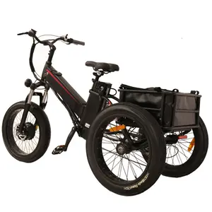 价格好3轮电动自行车成人胖轮胎电动自行车3轮用于老人电动三轮车和车辆