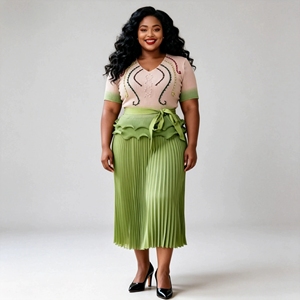 <span class=keywords><strong>Precio</strong></span> Directo <span class=keywords><strong>de</strong></span> Fábrica 2026 Vestido <span class=keywords><strong>de</strong></span> Noche Plisado Miyake <span class=keywords><strong>de</strong></span> Lujo con Bordado Intrincado, Cuello en V y Volantes Escalonados, Tallas Grandes, Venta al por Mayor - Product Image 5