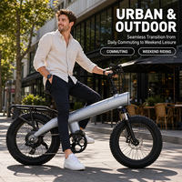 Vélo électrique tout-terrain avec moteur arrière 2000W, cadre en aluminium Shark, pneus 20x4.0 Fat Tire, en stock dans l'entrepôt européen en Allemagne.