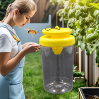 Piège à mouches en plastique réutilisable pour jardin et extérieur