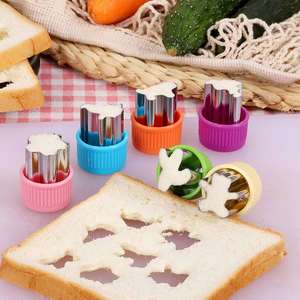 Kitchen Tools Metal Fruit <b>Cutters</b> Sandwich Mold Maker Fun Food Shapes-Cookie Vegetable <b>Bread</b> Mould Set - Product Image 2