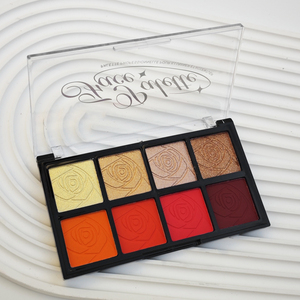 <strong>Wholesale</strong> Romantic Flower 8-Color Blush &amp; Highlighter Palette Long-Lasting Shimmer Face <strong>Makeup</strong> Set Custom Logo for Women - Product Image 1