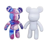 Figurines vierges Fluid Bear en gros, Figurines Ours Violent et Ours Dudu en vinyle, à peindre soi-même, thème animal, jouets créatifs, fourniture d'usine