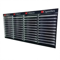 Étagère d'exposition pour cigarettes LED pour boutique de tabac - Vitrine en métal/fer durable avec étagères