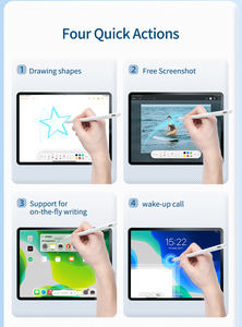 ดินสอคาปาซิทีฟอายุการใช้งานแบตเตอรี่ยาวนานสำหรับ <span class=keywords><strong>iPad</strong></span> ที่ชาร์จ USB-C ปากกามีฟังก์ชั่น BT สำหรับ <span class=keywords><strong>iPad</strong></span> เคสรุ่น10 10.2 "10.5" <span class=keywords><strong>9.7</strong></span>" - Product Image 4