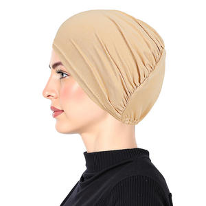 HLC Bonnet <span class=keywords><strong>Tube</strong></span> Intérieur Musulman Couleur Unie, Bandeau Élastique, Extensible et Respirant, Couverture Complète, Sous-Hijab - Product Image 4