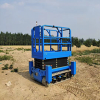 Table élévatrice à ciseaux électrique mobile 6m-16m Plateforme élévatrice hydraulique à rouleaux Plateforme élévatrice à ciseaux sur chenilles Tout-terrain