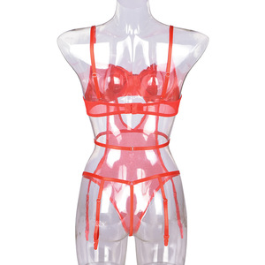 <b>Sexy</b> Backless Solid Color Transparent One Piece Bodysuit Wholesale Mature Bow Knot Lingerie <b>Set</b> - Product Image 6
