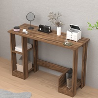 Nouvelle table d'ordinateur de bureau assemblée, console principale, table pour ordinateur portable, design peu encombrant avec rangement pour la maison, le bureau, les études et l'écriture
