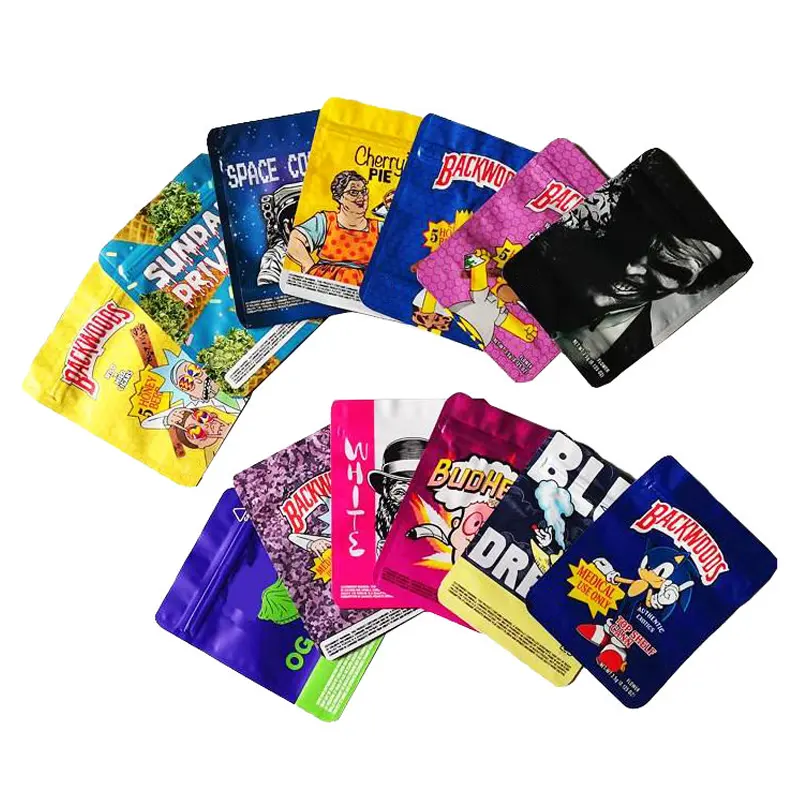 Special Shape 3.5 Gram Die Cut Candy Mylar Bags Resealable Printed Smell Proof Food Storage Edibles Packaging Ziplock Mylar Bag