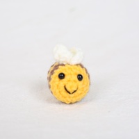 En gros, Porte-clés pendentif abeille au crochet 3D jaune, fait main, pour voiture, sac, filles