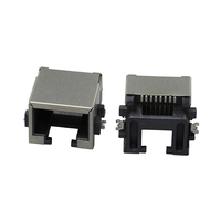 Plaque d'évier personnalisable connecteur femelle rj45 8 broches mini prise pcb prise modulaire rj45 connecteur ethernet rj45 plomb 8P8C