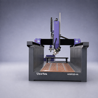 Machine de fraisage CNC ATC 4 axes robuste 1325 à tête pivotante pour gravure 3D sur bois et moules EPS