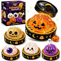Squishies d'Halloween : Fantôme, Citrouille, Dumpling – Jouets anti-stress amusants, Boîte mystère à presser, Cadeaux de fête d'Halloween