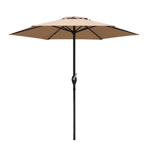 Parapluie d'extérieur moderne en aluminium avec bouton-poussoir et manivelle inclinable <span class=keywords><strong>Parasol</strong></span> polyvalent pour <span class=keywords><strong>auvent</strong></span> de soleil pour jardin, restaurant, patio, hôtels et parcs - Product Image 2