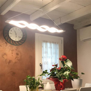 Lampu Gantung Chandelier LED Modern, Lampu Gantung LED Aluminium 60W, Lampu Gantung LED Dimmable untuk Ruang Makan - Product Image 5