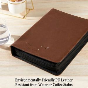 Waterproof Spiral Bound A3 Address <b>Book</b> with Embossed Logo Design PU Leather Cover - Product Image 2