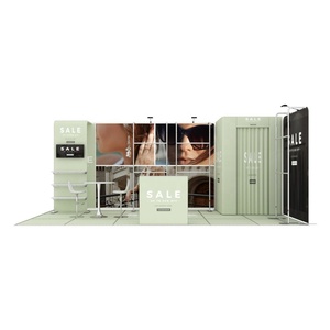 Новый портативный выставочный стенд 10x20 футов из алюминиевого профиля с натяжной тканью, настраиваемый, для розничной торговли - Product Image 1