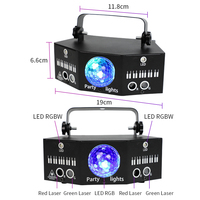 Lumières de scène à 6 lentilles de karaoké, laser rvb, lampe DMX dj, lumières laser disco pour éclairage de fête en boîte de nuit