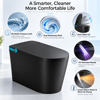 Bidet intelligent électrique 200-240V avec siège chauffant, séchage à l'air chaud et chasse d'eau par capteur au pied
