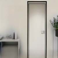 Porte en aluminium et bois gris, épaissie, de luxe léger, minimaliste, écologique, sans peinture, tendance, silencieuse et insonorisée pour chambre à coucher