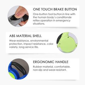 Tartaruga in pelle vegana impermeabile guinzaglio per cani da <span class=keywords><strong>50</strong></span> piedi guinzaglio per cani retrattile da 10M con luce per Dispenser di sacchetti per rifiuti - Product Image 3